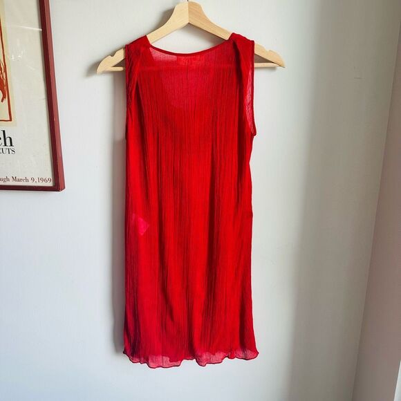 athé by Vanessa Bruno Sheer Silk Mini Dress Size FR 40‎ / US 8 – $355 Designer - Picture 6 of 9